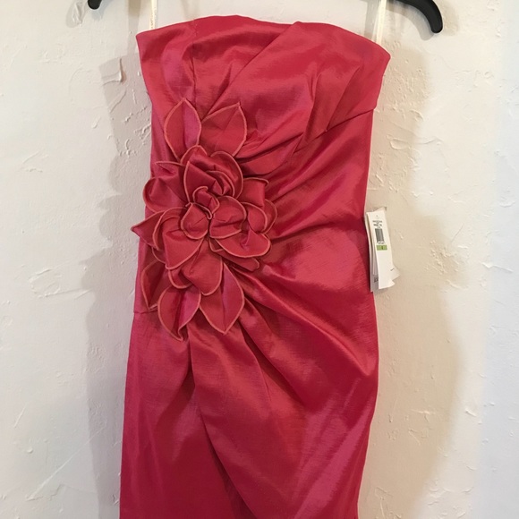 Jessica McClintock Coral strapless dress - Picture 3 of 4